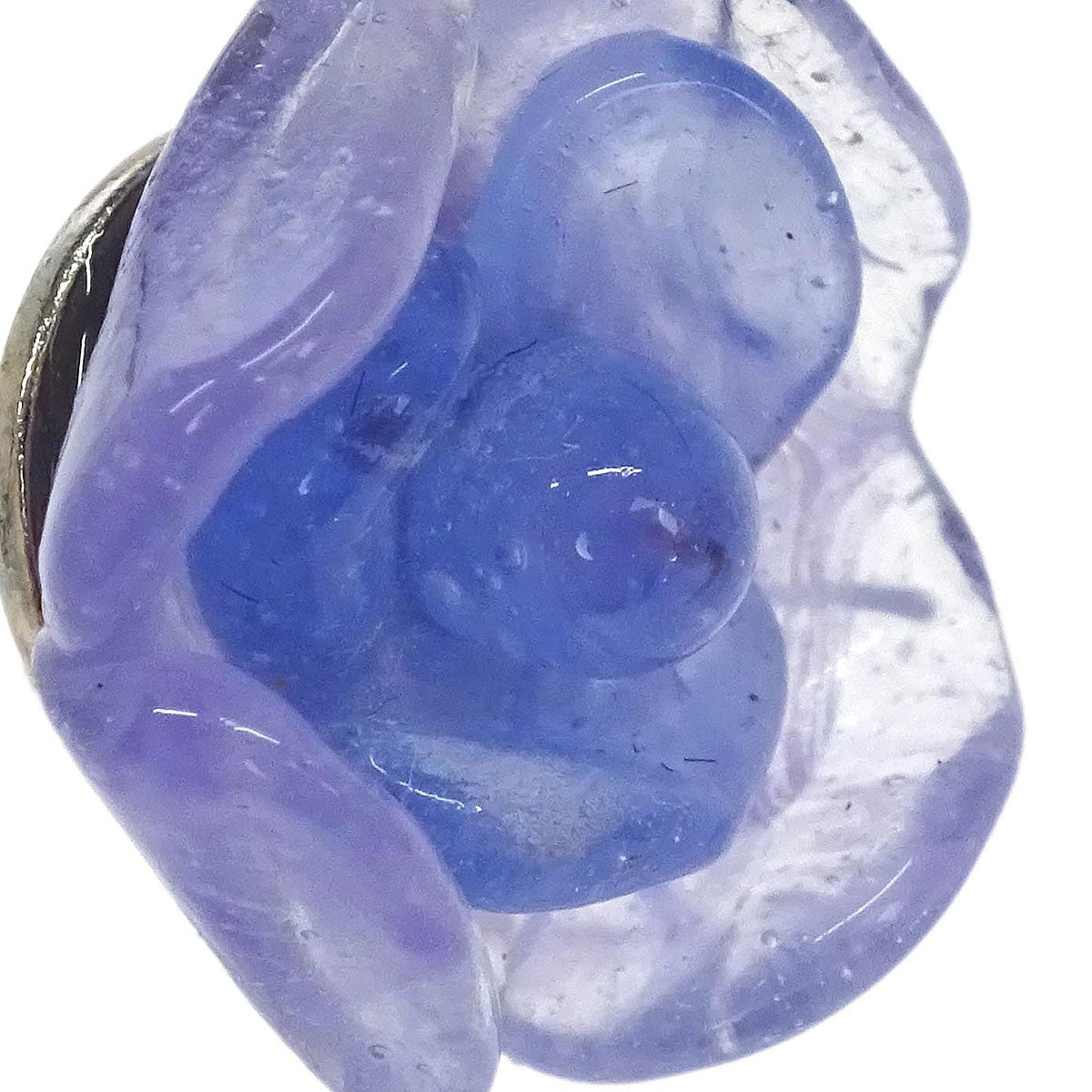 Chanel Vintage CC Camellia Clip-On Earrings Resin