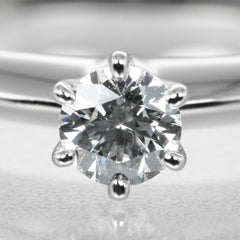 Tiffany & Co. Tiffany Setting Solitaire Ring Platinum with RBC Diamond I/VS1