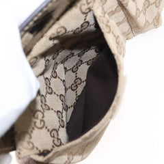 Gucci Vintage Double Belt Bag GG Canvas with Leather