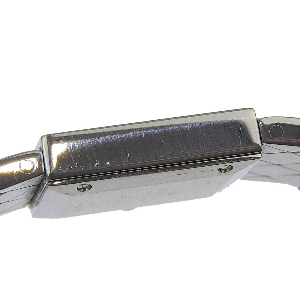 Chanel Matelasse Quartz Watch Stainless Steel with Diamond Bezel