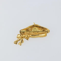 Chanel Beret Hat Brooch Gold Plated