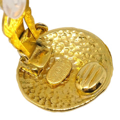 Chanel Vintage Round CC Clip-On Earrings Metal