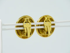 Chanel Vintage Round CC Clip-On Earrings Metal