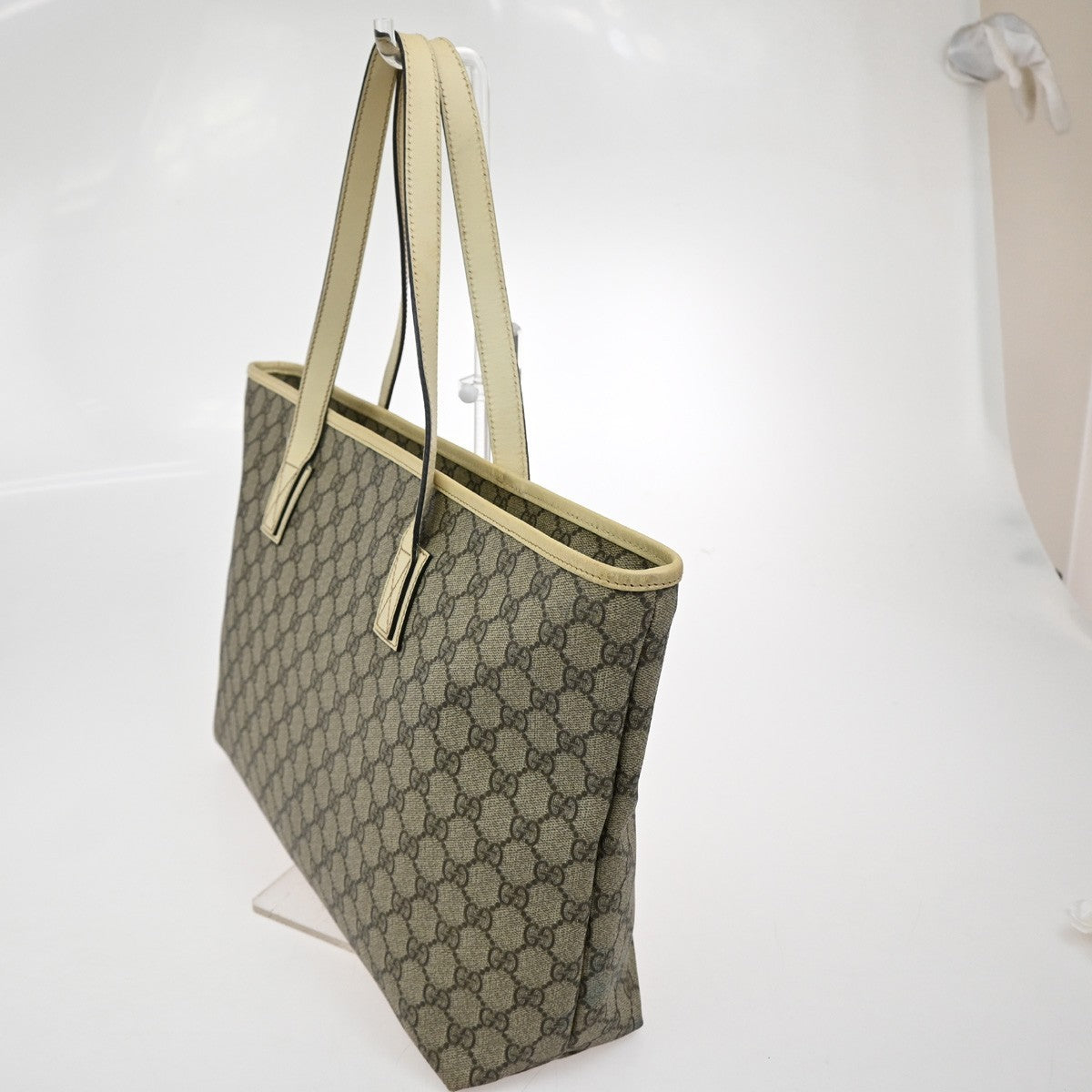 Gucci Plus Tote GG Coated Canvas with Leather