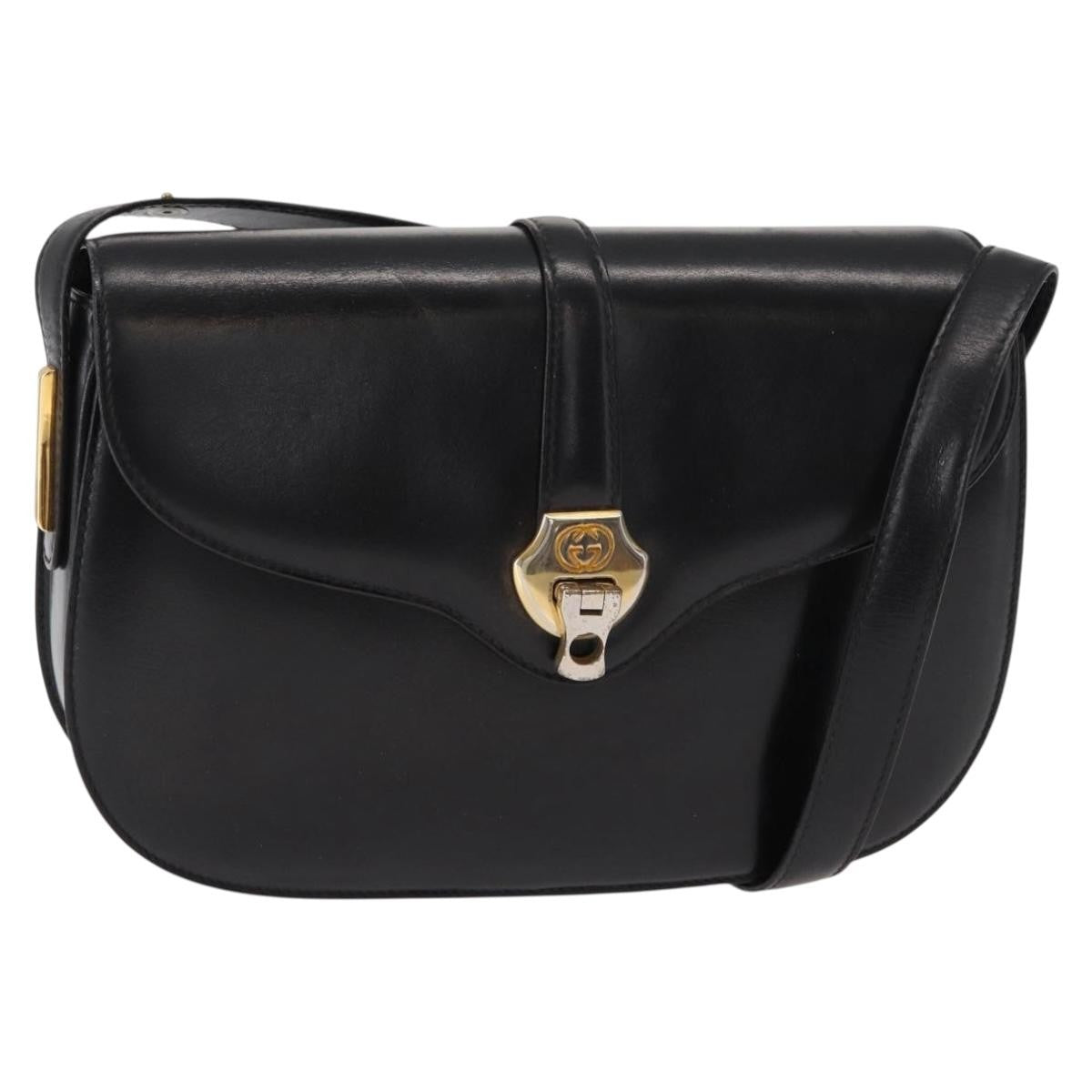 Gucci Vintage Flap Shoulder Bag Leather