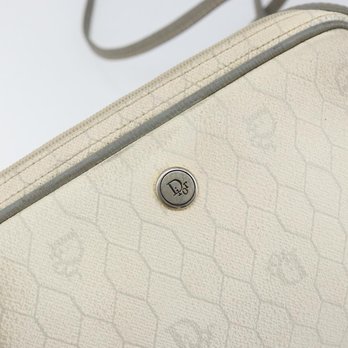 Christian Dior Vintage Honeycomb Shoulder Bag Canvas