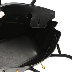 Hermes Birkin Handbag Black Ardennes with Gold Hardware
