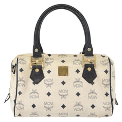 MCM Visetos Handbag Canvas and Leather