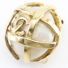 Chanel Vintage CC Earrings Metal