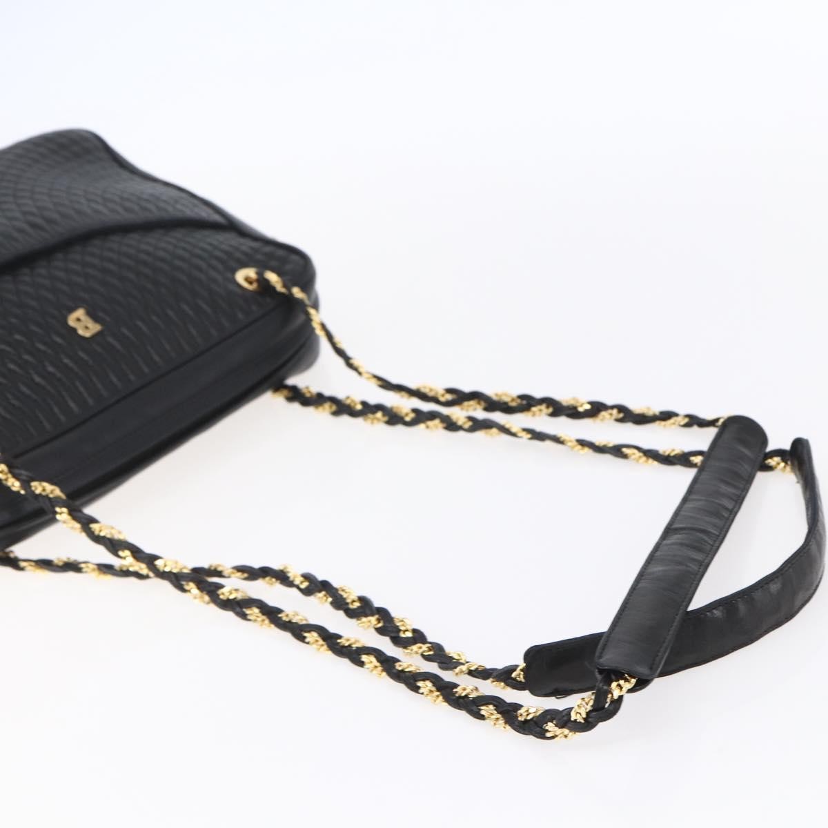 Bally Vintage Chain Shoulder Bag Quilted Leather