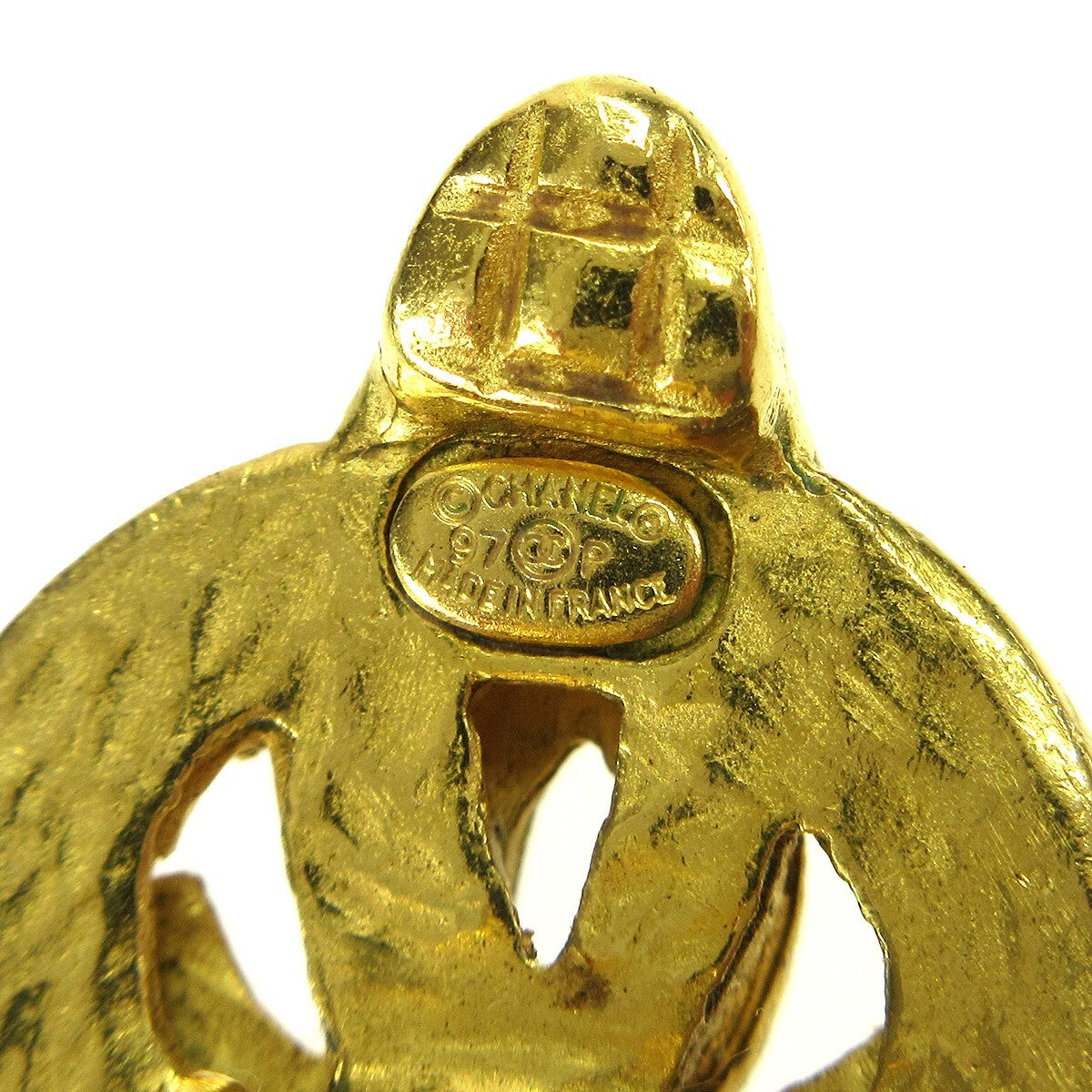 Chanel Vintage CC Heart Clip-On Earrings Metal