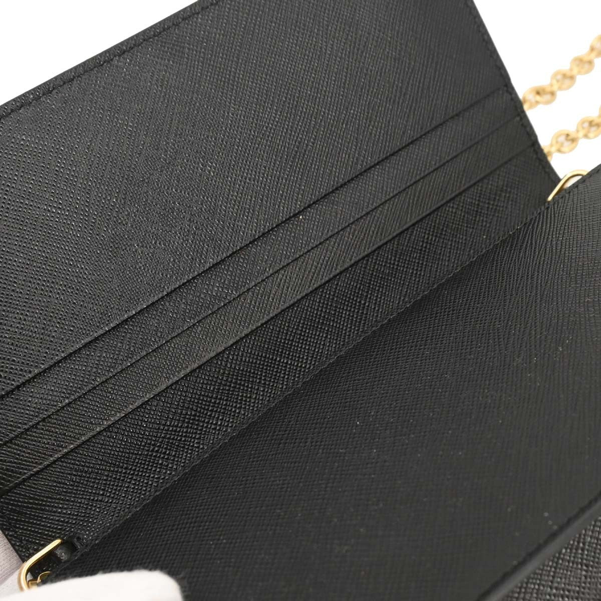 Prada Wristlet Wallet on Chain Saffiano Leather