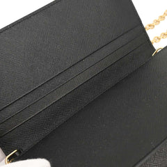 Prada Wristlet Wallet on Chain Saffiano Leather