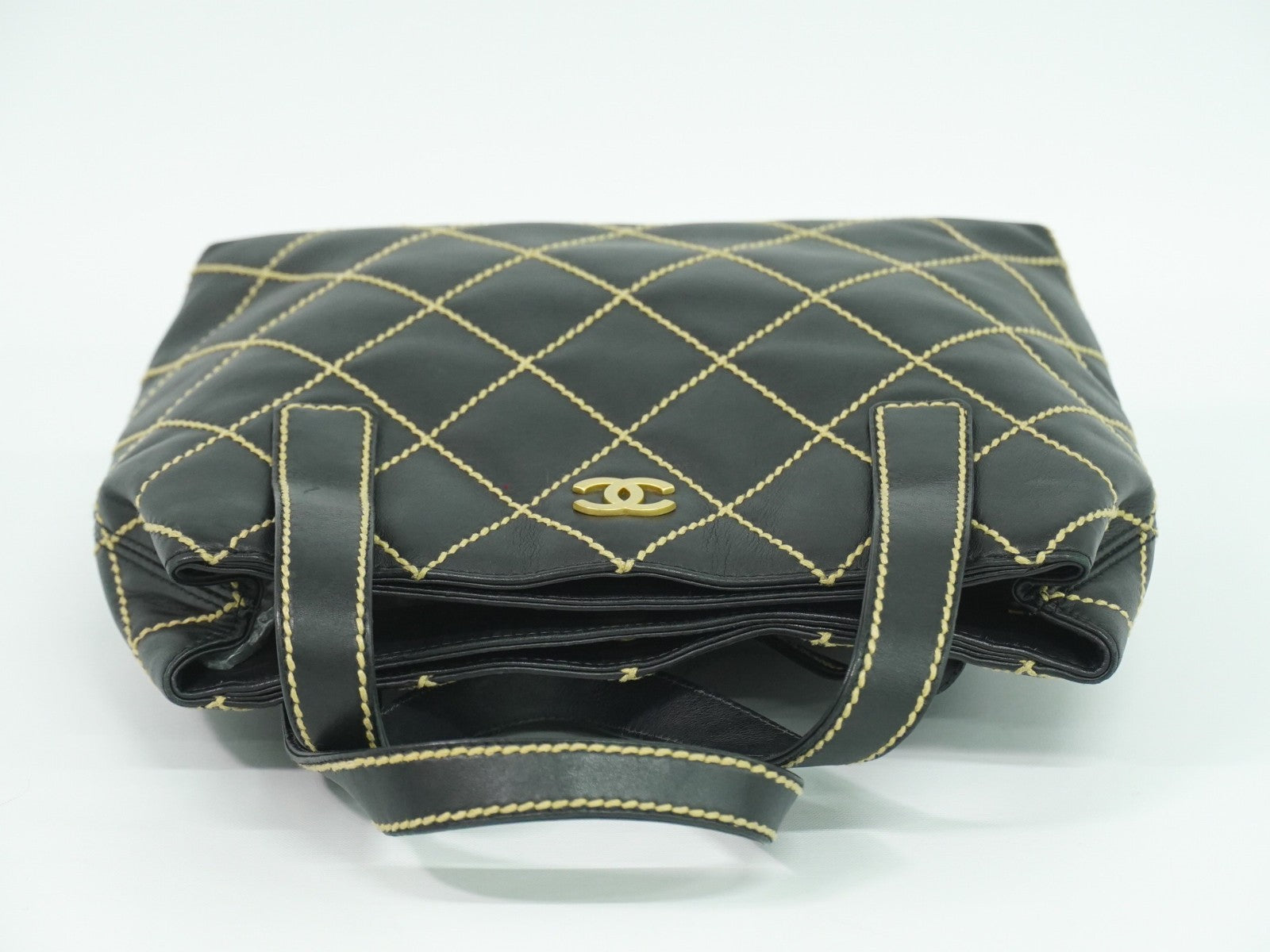 Chanel Surpique Tote Quilted Leather