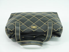 Chanel Surpique Tote Quilted Leather