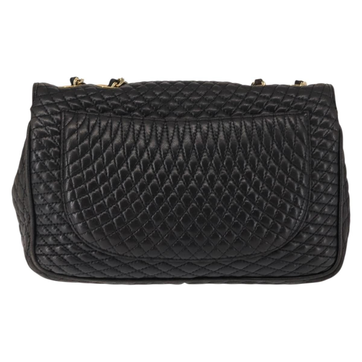 Bally Vintage Chain Shoulder Bag Quilted Leather