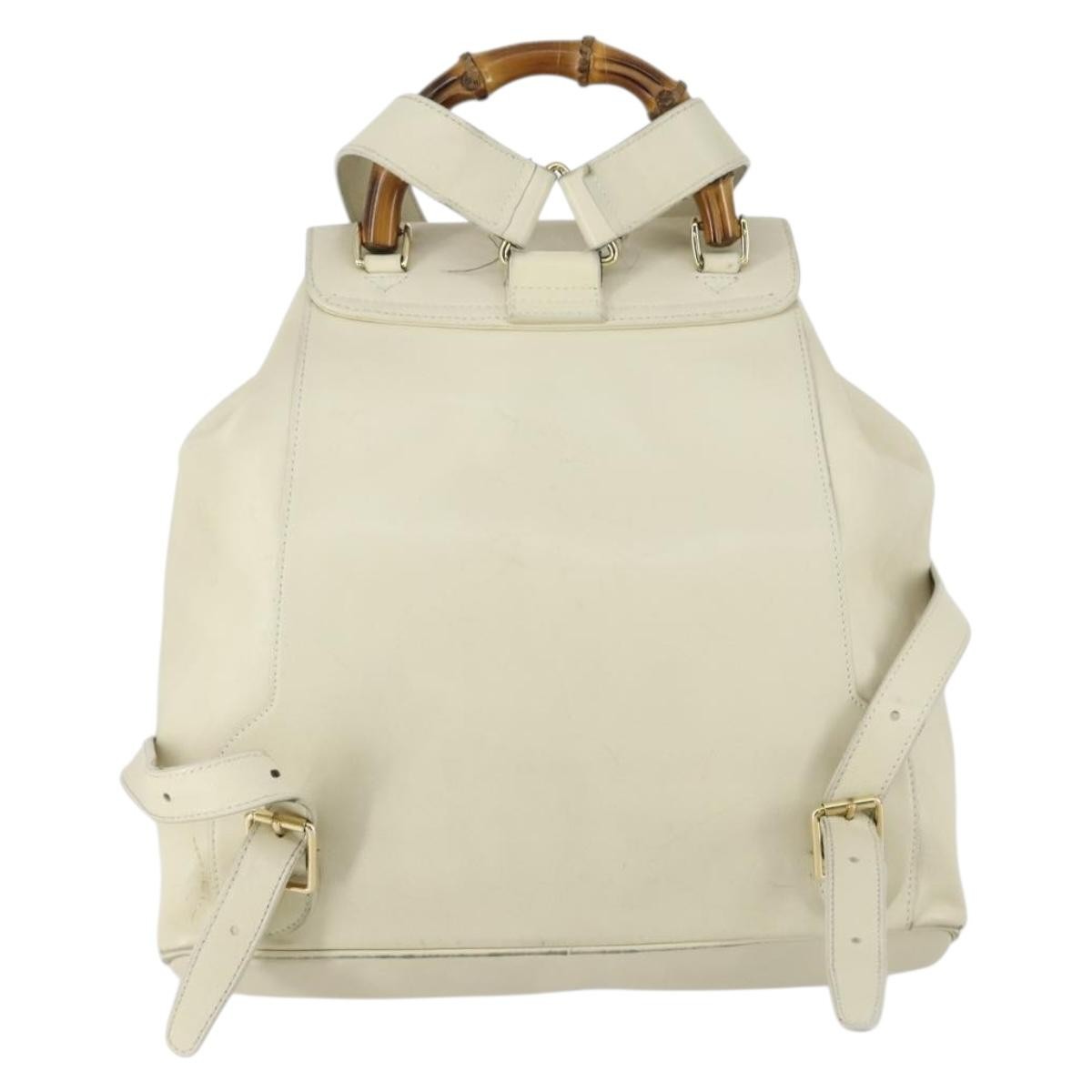 Gucci Vintage Bamboo Backpack Leather