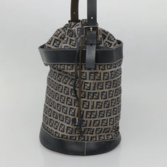 Fendi FF Logo Mon Tresor Bucket Bag Printed Shearling with Leather