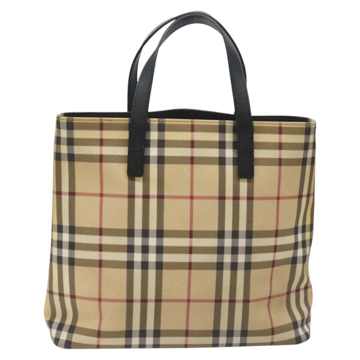 Burberry Top Handle Tote Nova Check Canvas
