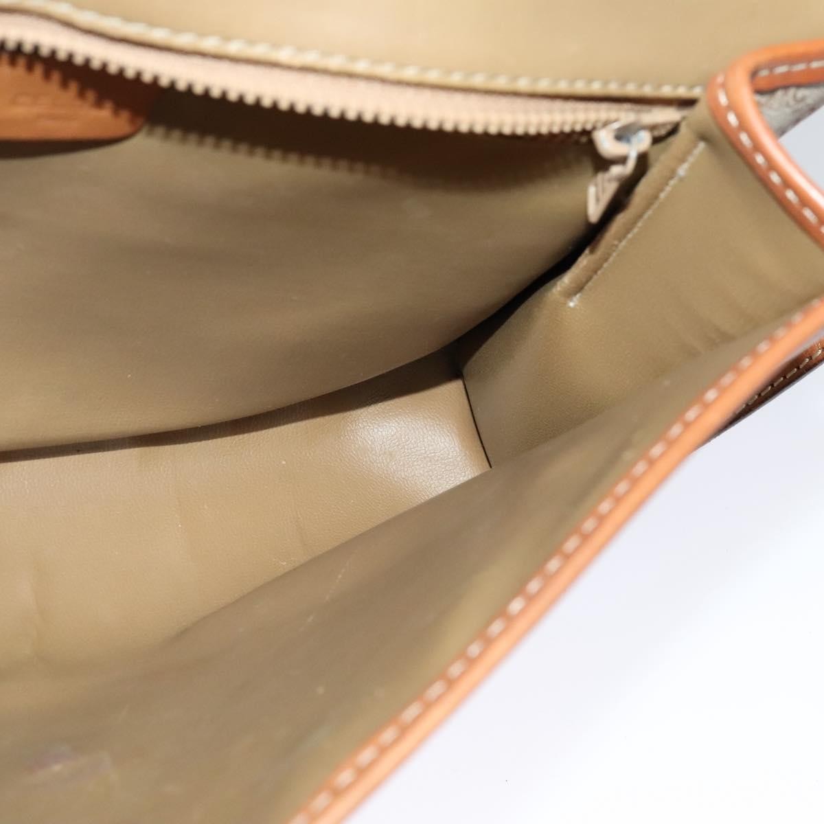 Celine Vintage Macadam Shoulder Bag Canvas and Leather