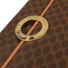 Celine Vintage Flap Shoulder Bag Macadam Coated Canvas