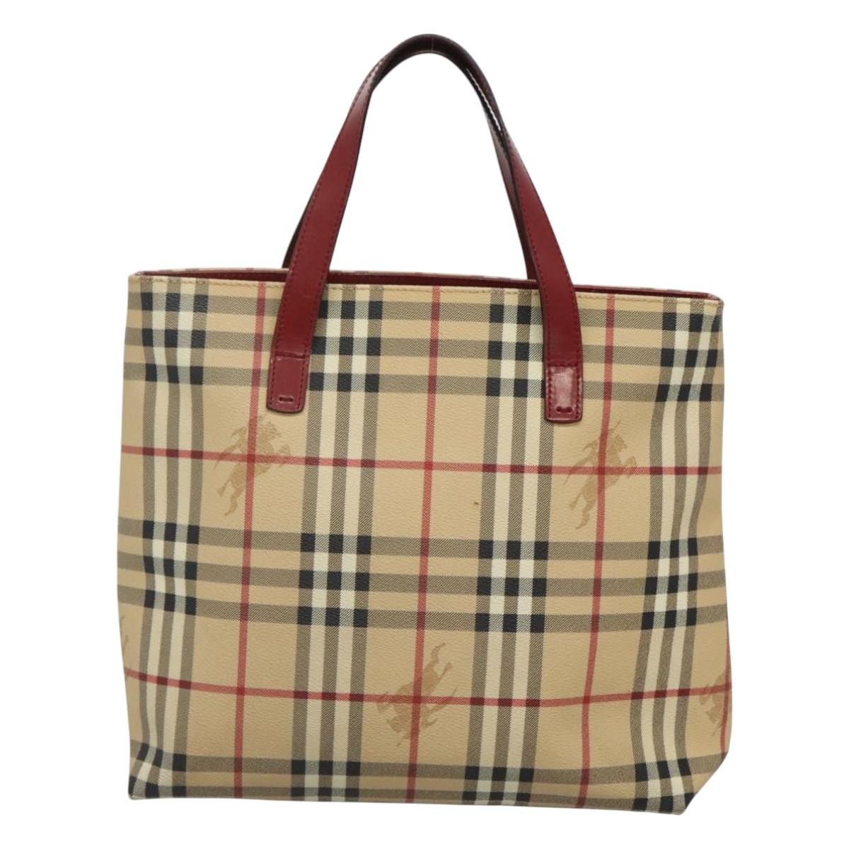 Burberry Nova Check Tote Canvas and Leather