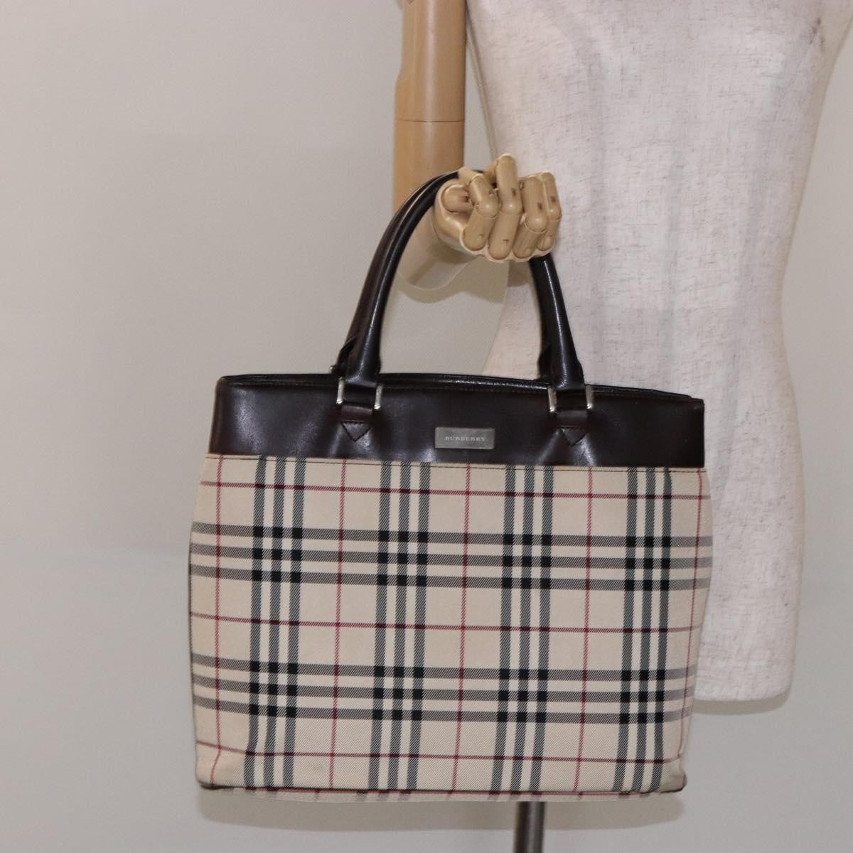 Burberry Nova Check Tote Canvas and Leather