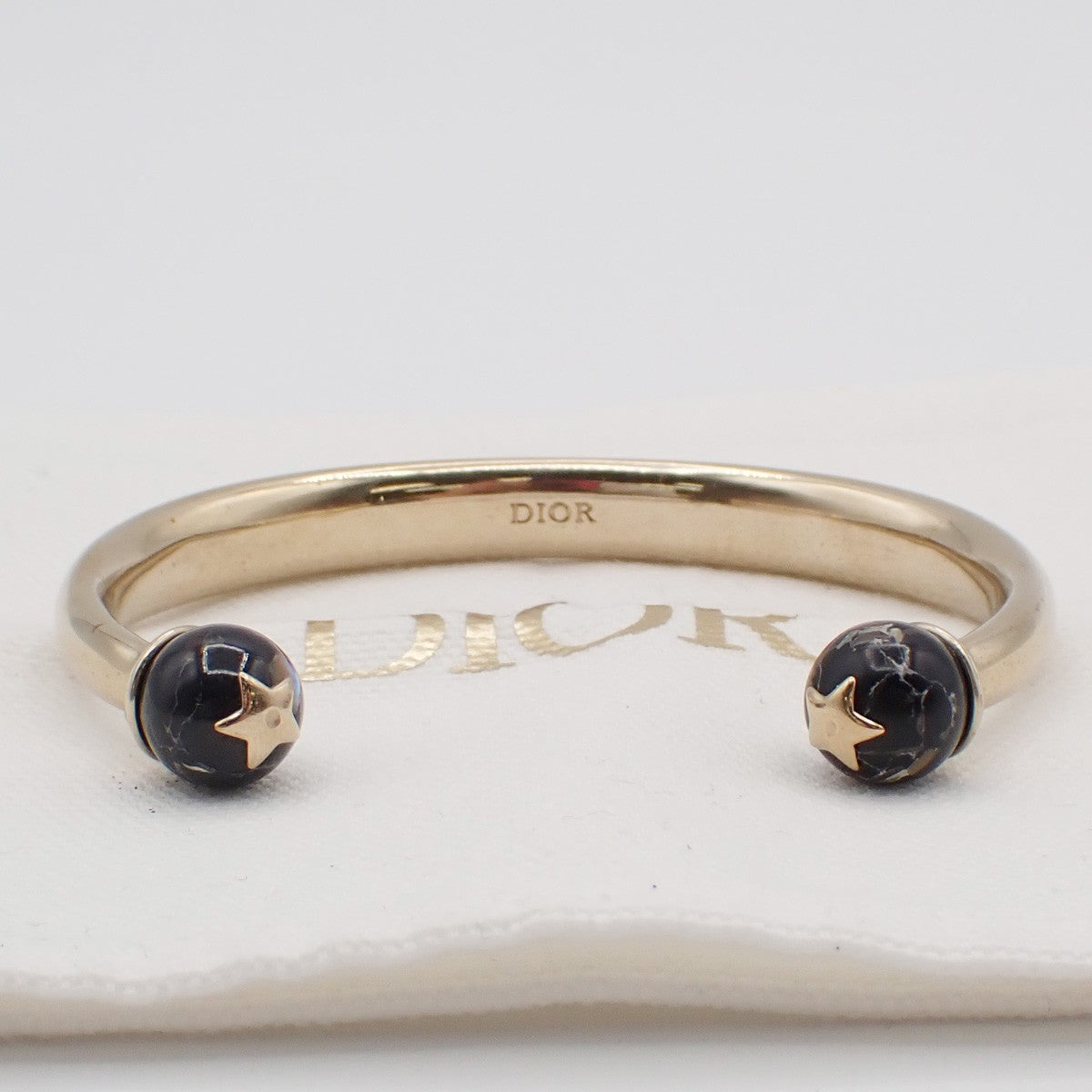 Christian Dior Logo Sphere Bangle Metal