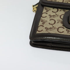 Celine C Sulky Shoulder bag Canvas and Leather