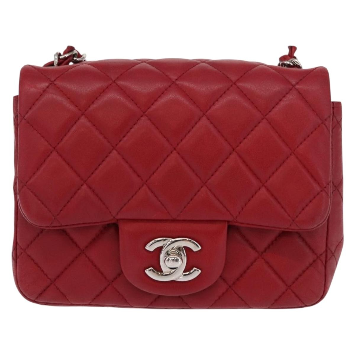 Chanel Square Classic Single Flap Bag Quilted Lambskin