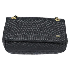 Bally Vintage Chain Shoulder Bag Quilted Leather