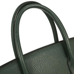 Hermes Birkin Handbag Green Ardennes with Gold Hardware