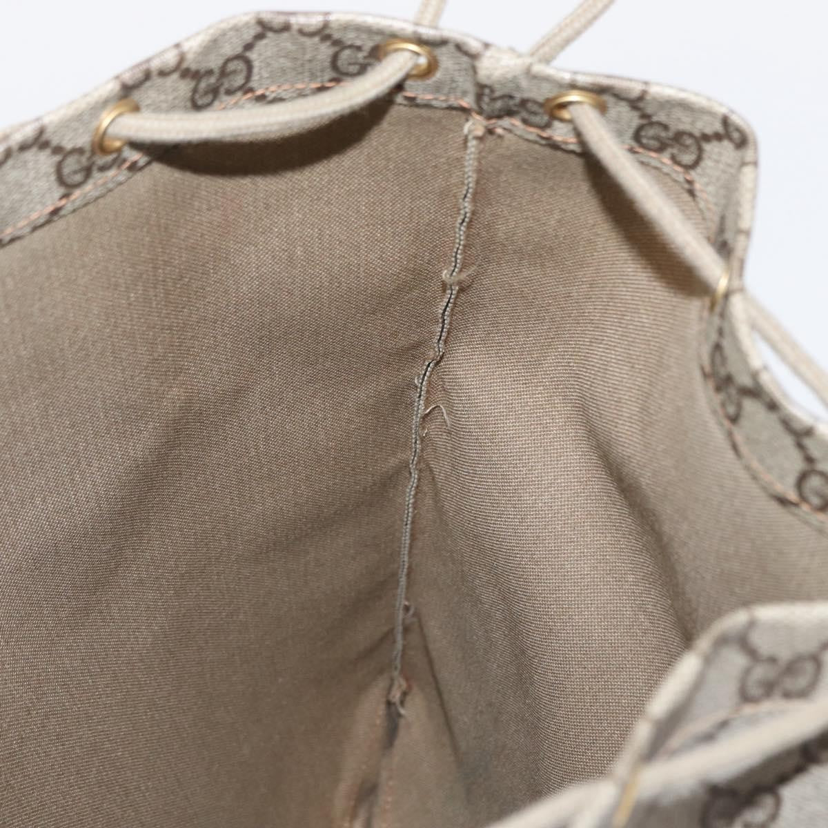 Gucci Drawstring Shoulder Bag GG Canvas with Leather