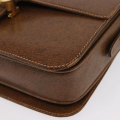 Gucci Vintage Flap Shoulder Bag Leather