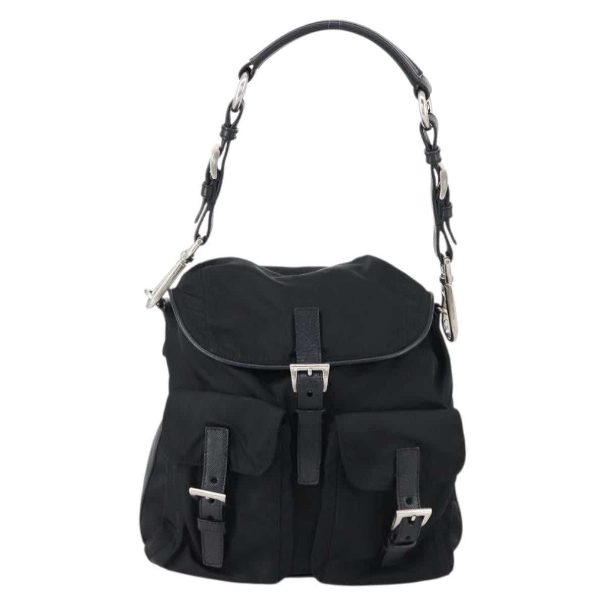 Prada Double Pocket Shoulder Bag Tessuto