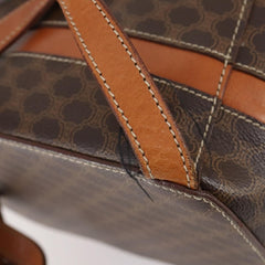 Celine Vintage Macadam Backpack Canvas and Leather