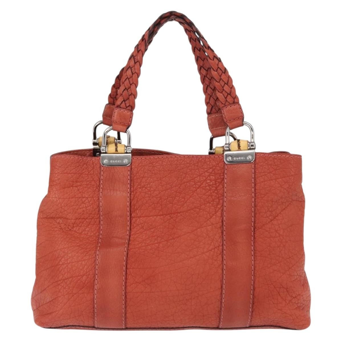 Gucci Vintage Bamboo Handle Bag Leather