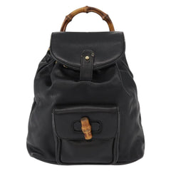 Gucci Vintage Bamboo Backpack Leather
