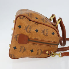 MCM Visetos Handbag Canvas and Leather