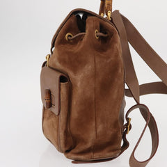 Gucci Vintage Bamboo Backpack Suede