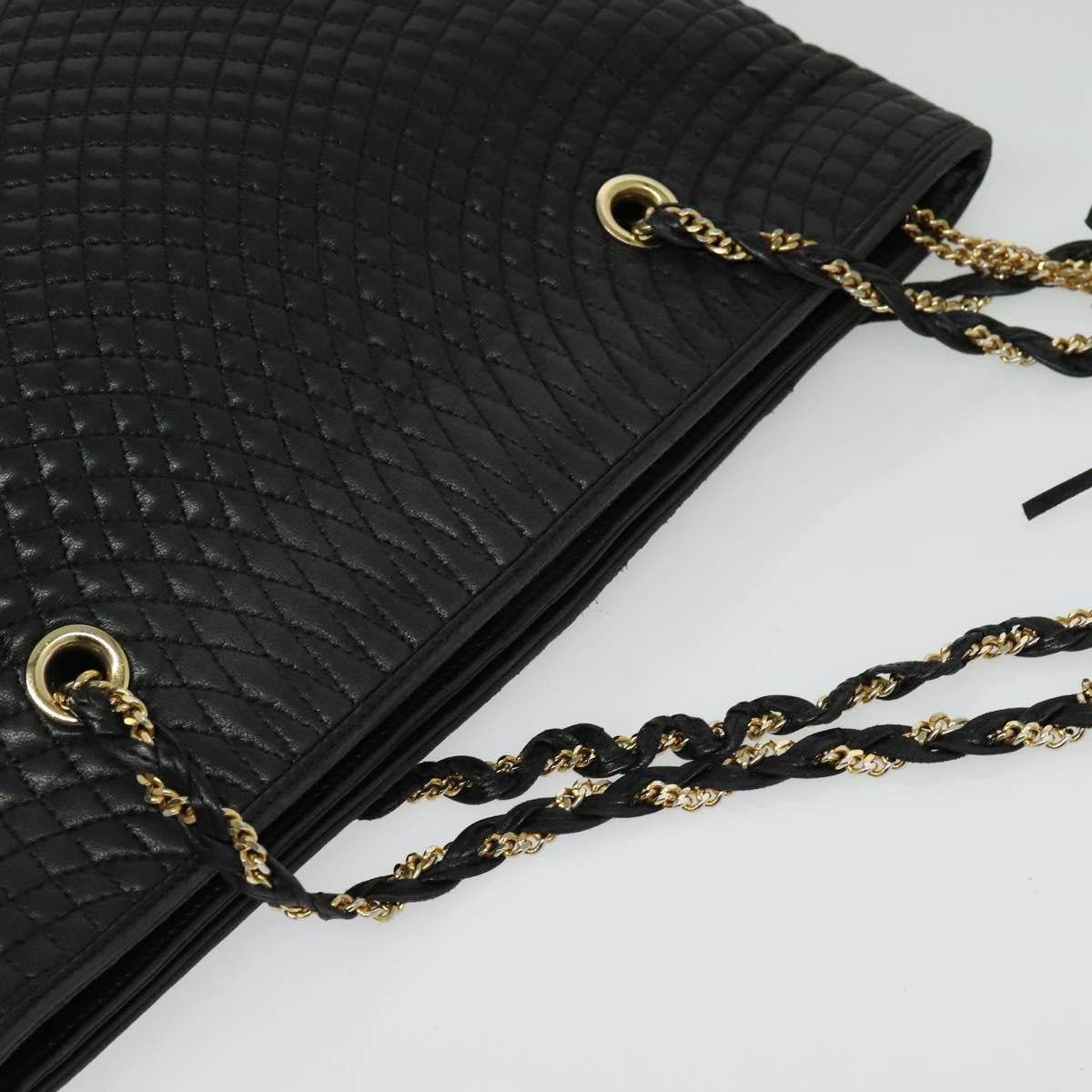 Bally Vintage Chain Shoulder Bag Quilted Leather