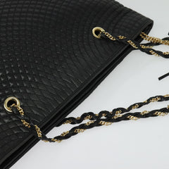 Bally Vintage Chain Shoulder Bag Quilted Leather