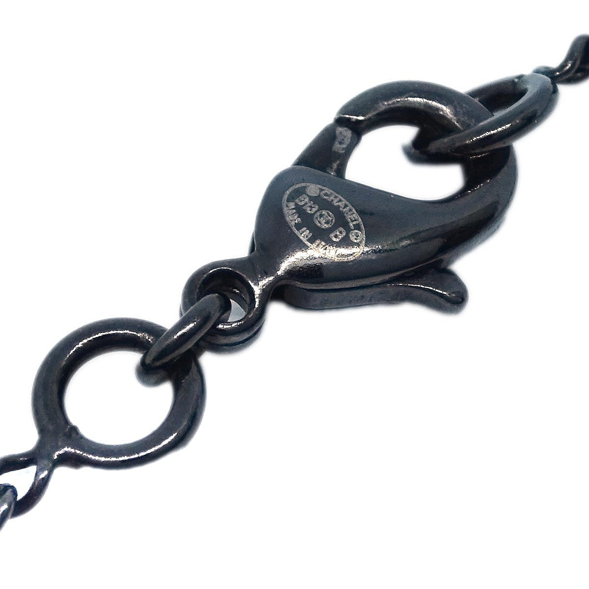 Chanel Vintage CC Pendent Necklace Plated Metal