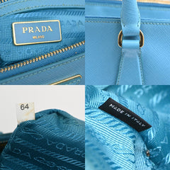 Prada Double Zip Lux Tote Saffiano Leather