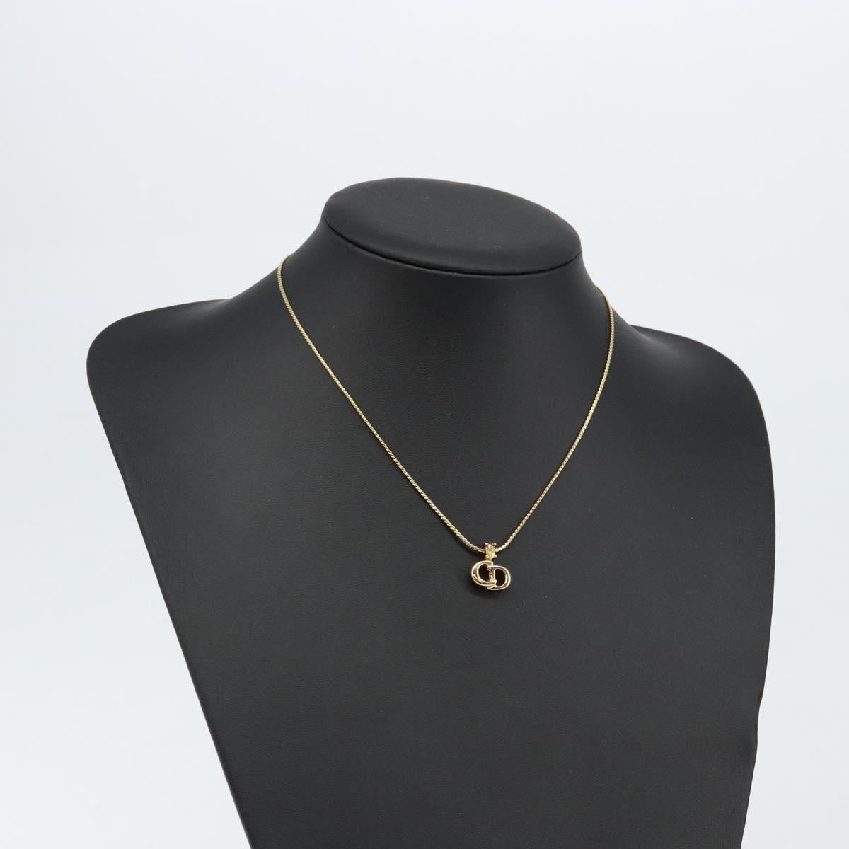 Christian Dior CD Pendant Necklace Gold-plated