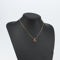 Christian Dior CD Pendant Necklace Gold-plated