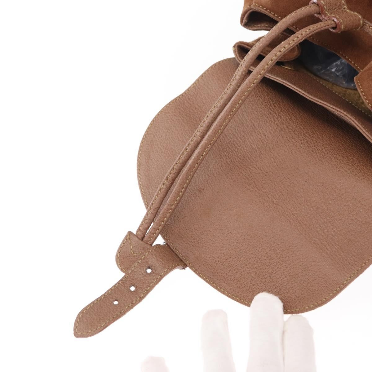 Gucci Vintage Bamboo Backpack Suede