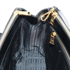 Prada Double Zip Lux Tote Vernice Saffiano Leather