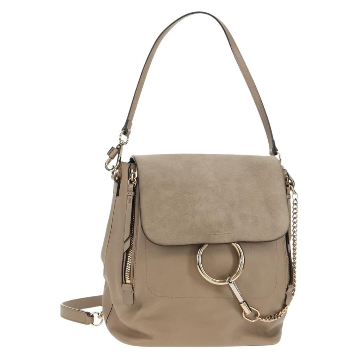 Chloe Faye Backpack Leather and Suede