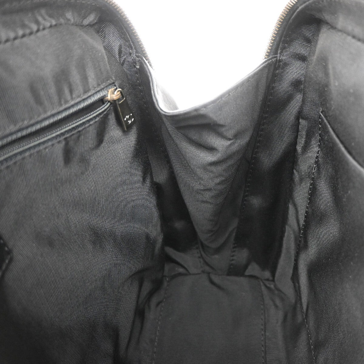 Chanel Surpique Zip Around Satchel Quilted Leather